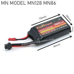 MN MODEL MN128 MN86 MN86S RC Truck Upgrades 7.4V 3000mAh Lithium Battery