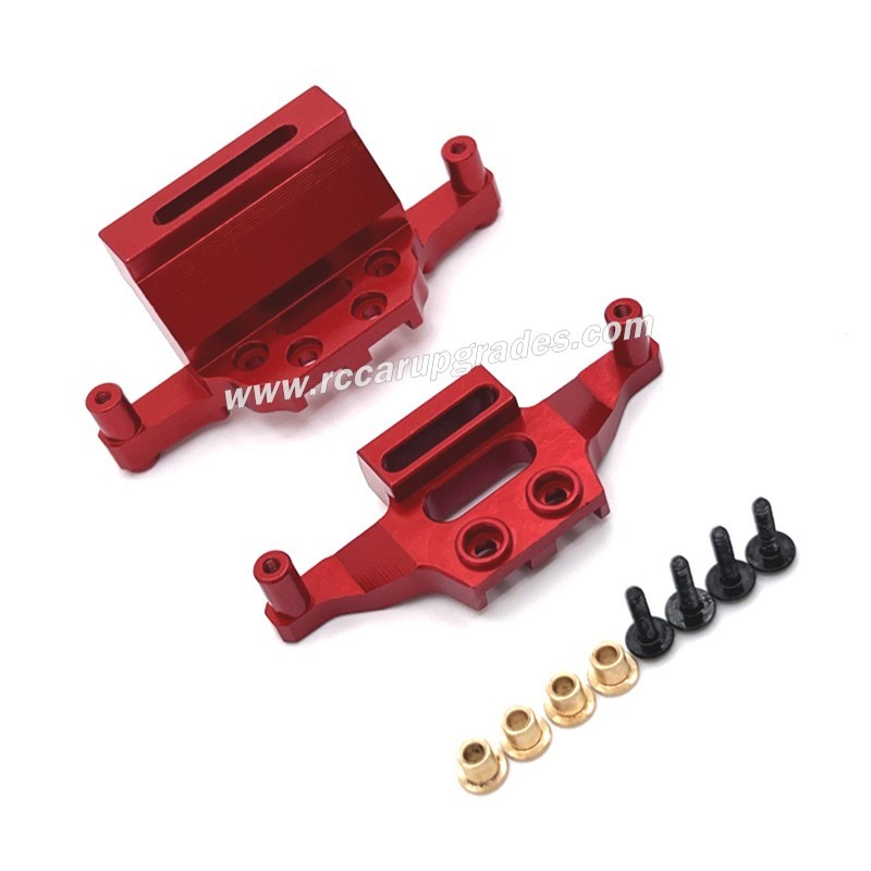 MJX Hyper Go 20208 Upgrade Parts Metal Shock Absorber Brackets (Front and Rear) red