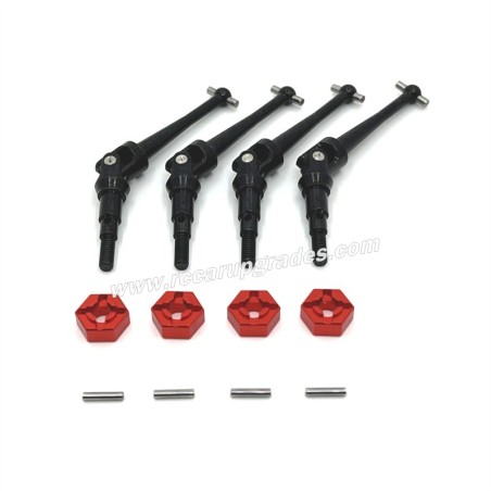 MJX Hyper Go 14209 Upgrade Parts Drive Shafts, Couplers red