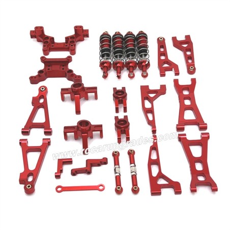 MJX Hyper Go 16207 RC Car Upgrade Parts Metal Conversion Kits red