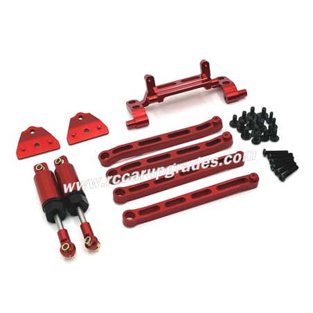 MN MODEL MN78 Upgrade Parts Tie Rod Hydraulic Shock Absorber Set red