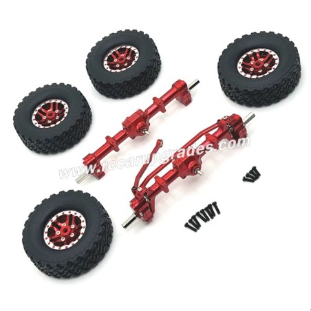 MN MODEL MN78 Upgrades Front and rear axle assemblies, Wheels red