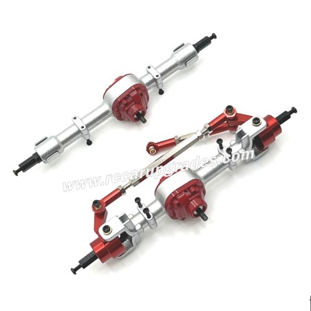 MN MODEL MN82 RC Car Upgrade Parts Front and Rear Axle Assembly red