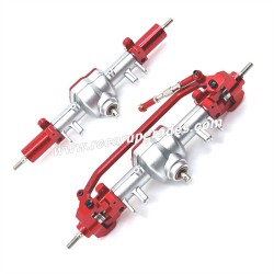 MN MODEL MN128 Upgrades Front and Rear Axles Assembly silver red