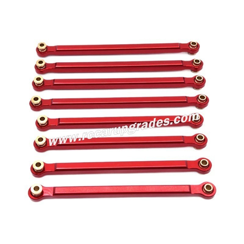 MN MODEL MN128 Upgrade Parts Chassis Mounting Rods red