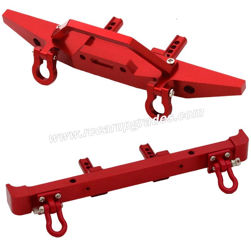 MN MODEL MN128 Upgrades Front and Rear Bumpers, Guard Bars Red